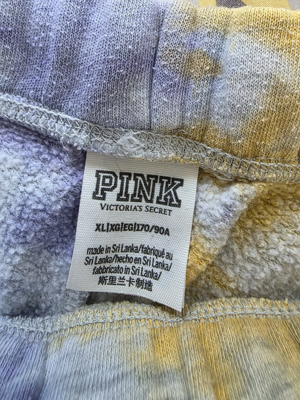 PINK Victoria's Secret Pastel Tie-Dye Lounge Set - Purple, Pink, Yellow - Picture 3 of 5